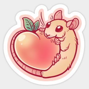 Peachy Rat Sticker